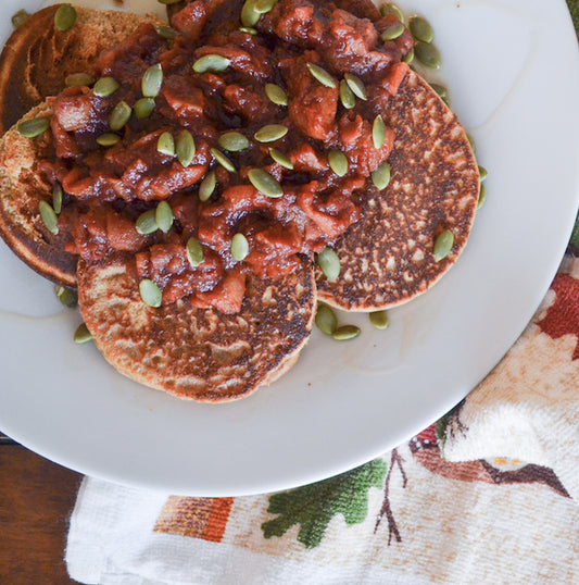 Apple Pie Protein Pancakes