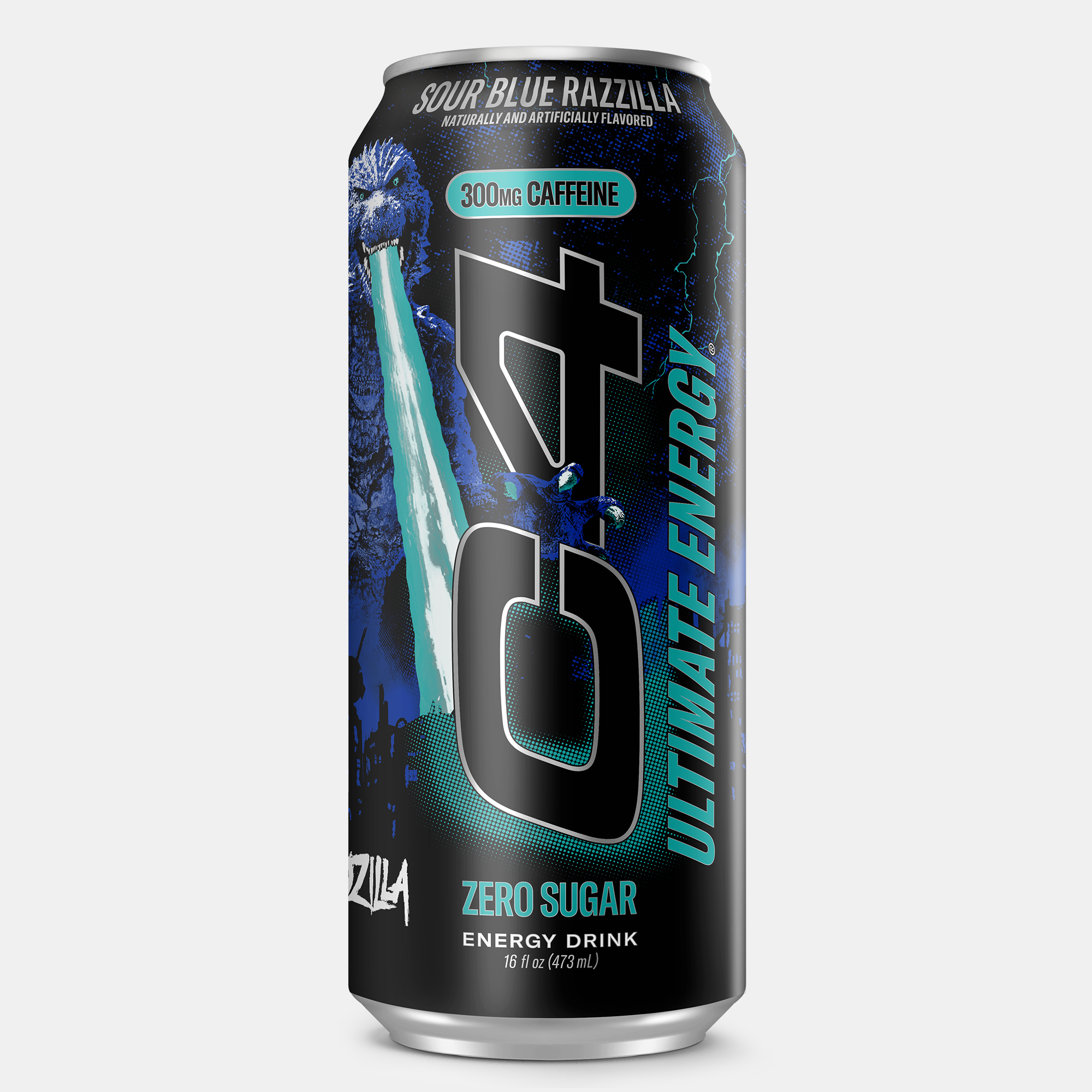 カムパネラ C450TBUL C4 Ultimate Energy® Carbonated x Godzilla | 300mg Energy Drink (12