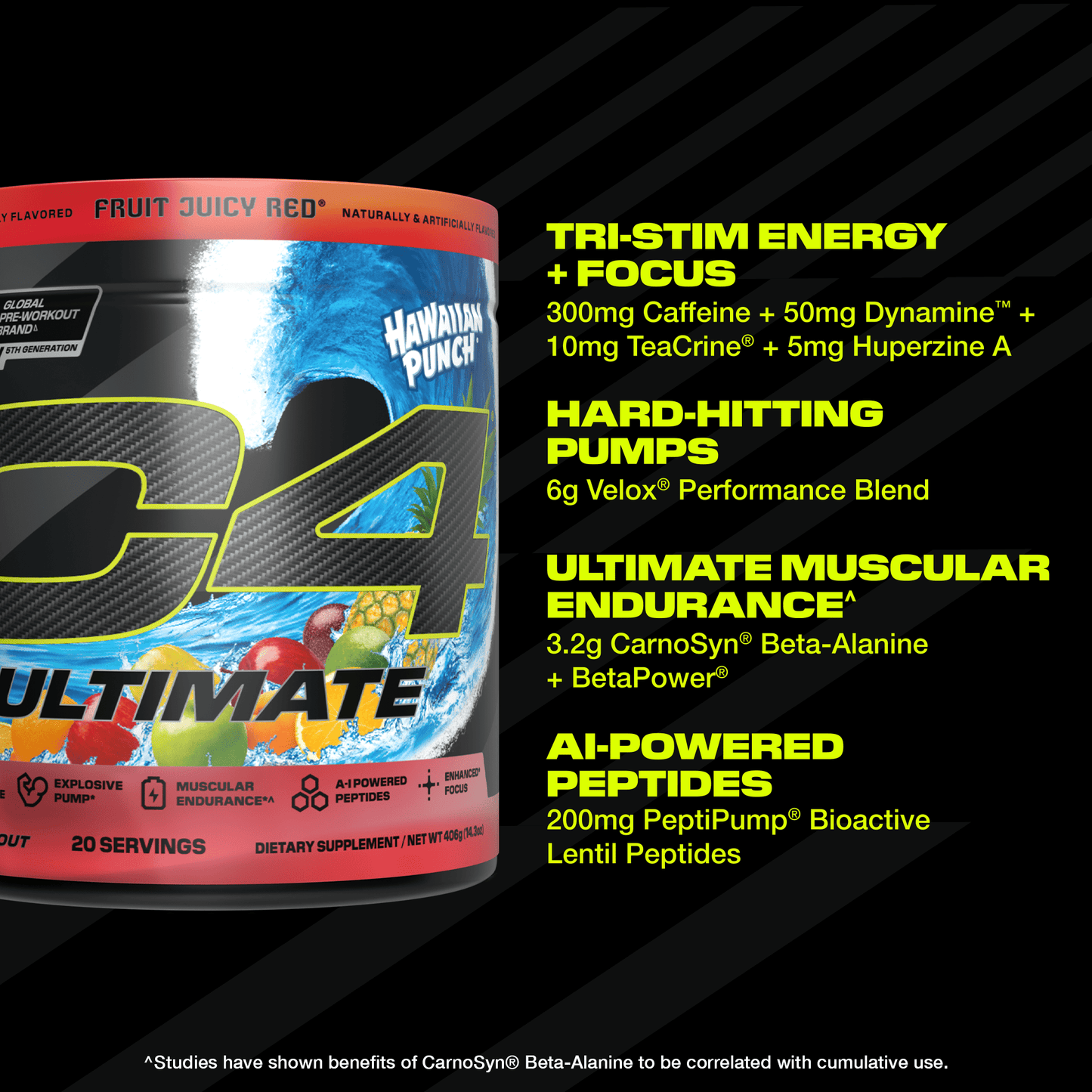 C4 Ultimate x Hawaiian Punch Pre Workout Powder