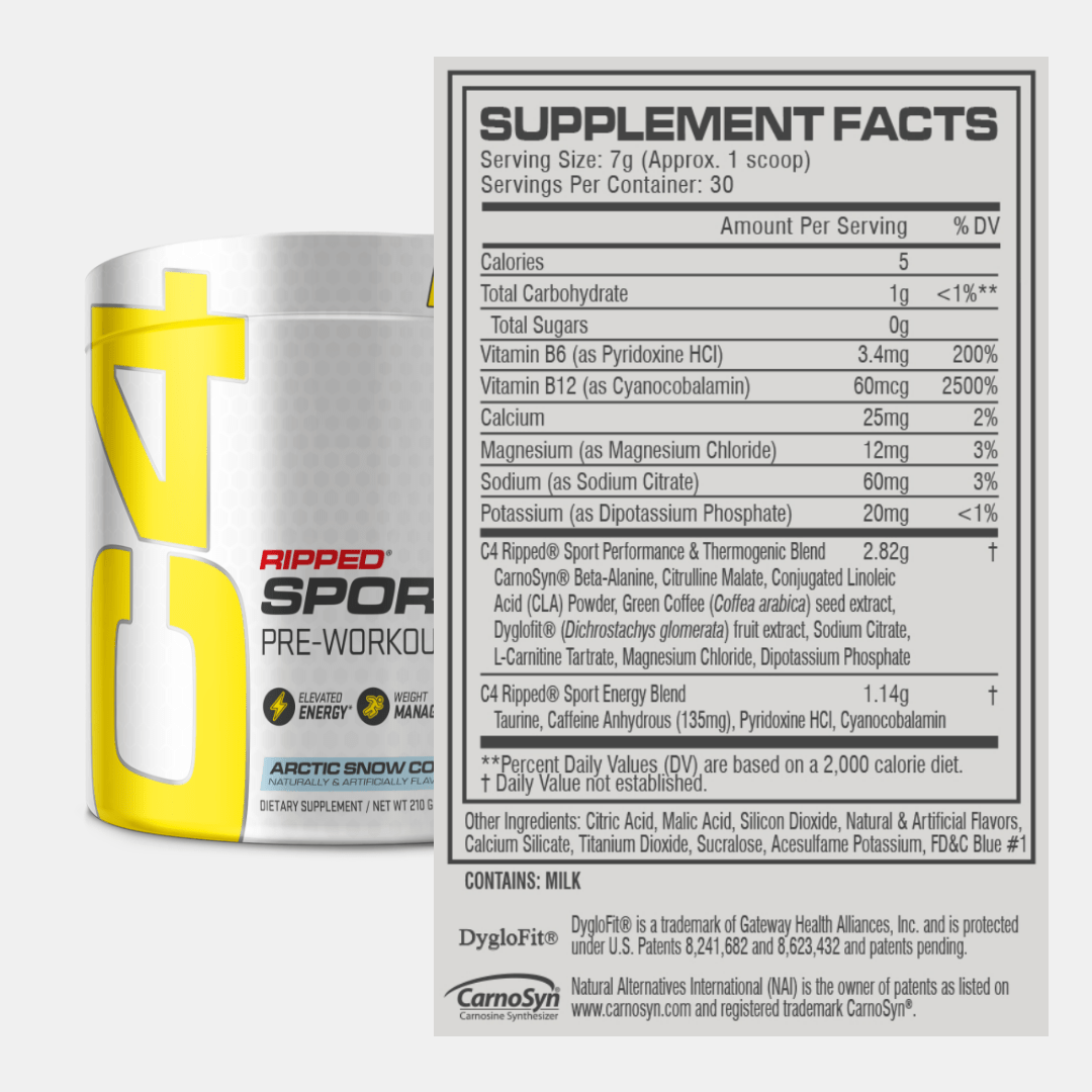 C4 Ripped® Sport Pre Workout Powder