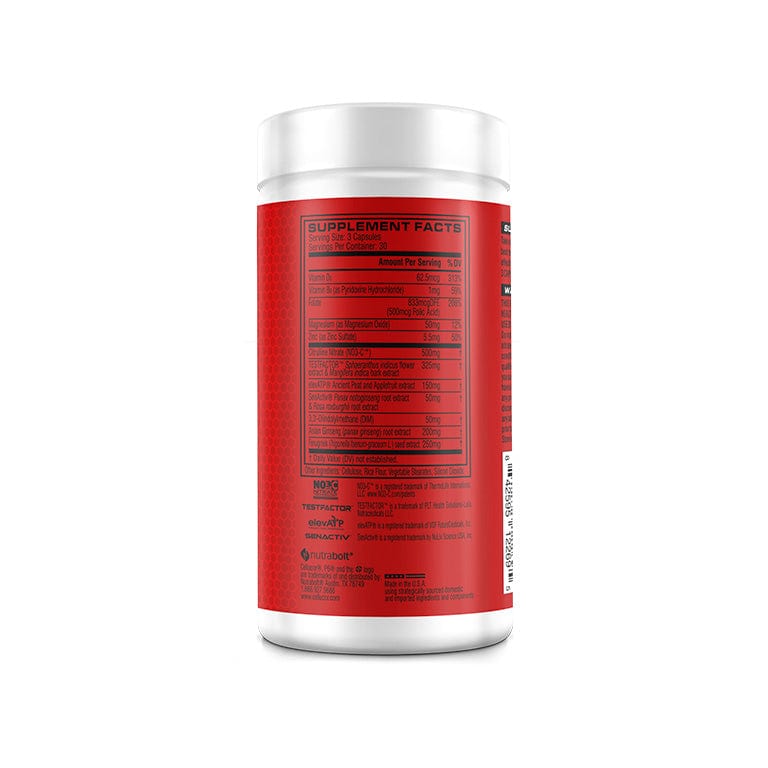 P6 Alpha Advanced - supplement facts back
