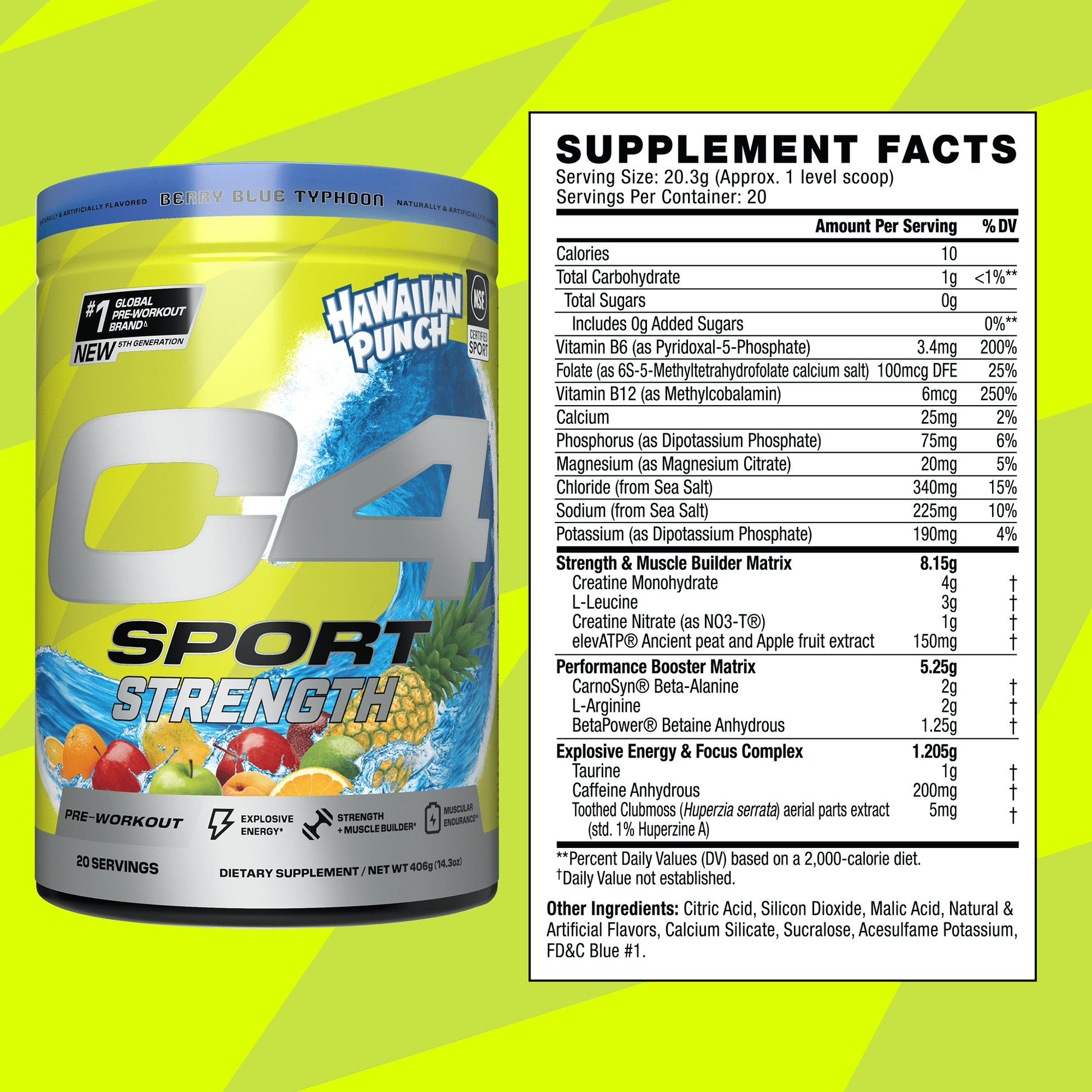 C4 Sport® Strength Pre Workout Powder View 3
