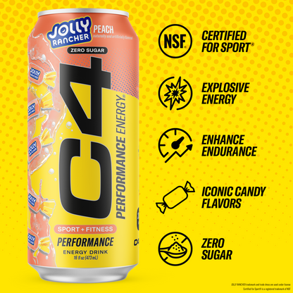 C4 Energy® x Jolly Rancher™ | Carbonated Energy Drink 16oz (12 C4 Energy® x Jolly Rancher™ | Carbonated Energy Drink 16oz (12