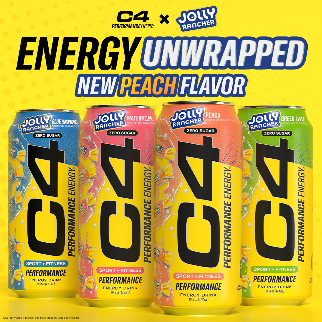 C4 Energy® x Jolly Rancher™ | Carbonated Energy Drink 16oz (12 C4 Energy® x Jolly Rancher™ | Carbonated Energy Drink 16oz (12