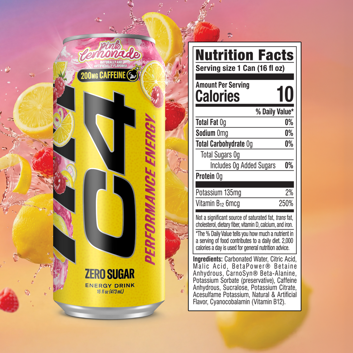 C4 Energy® Carbonated Pink Lemonade – Cellucor