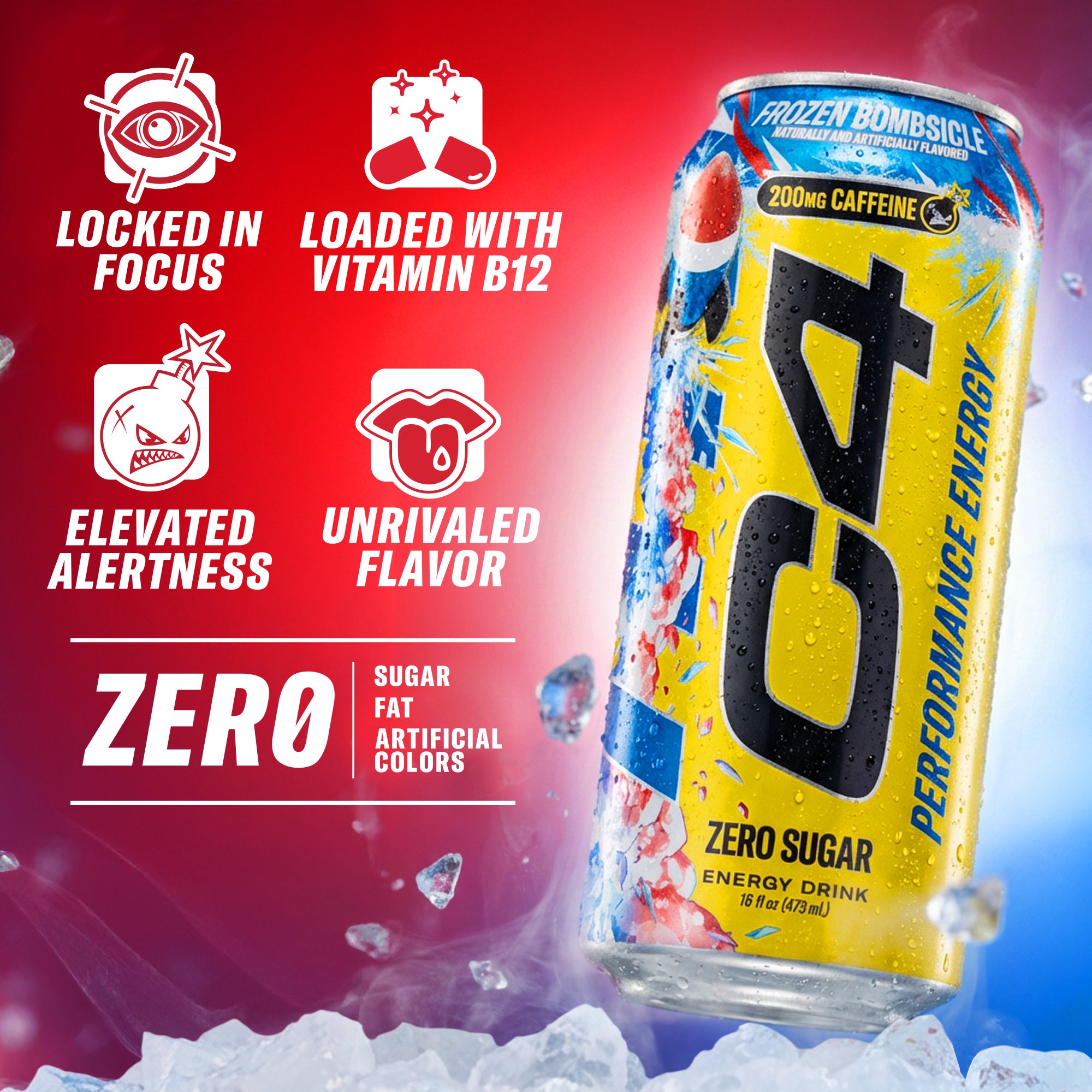 C4® Energy Carbonated | Energy Drink 12oz & 16oz (12-Pack) | Cellucor