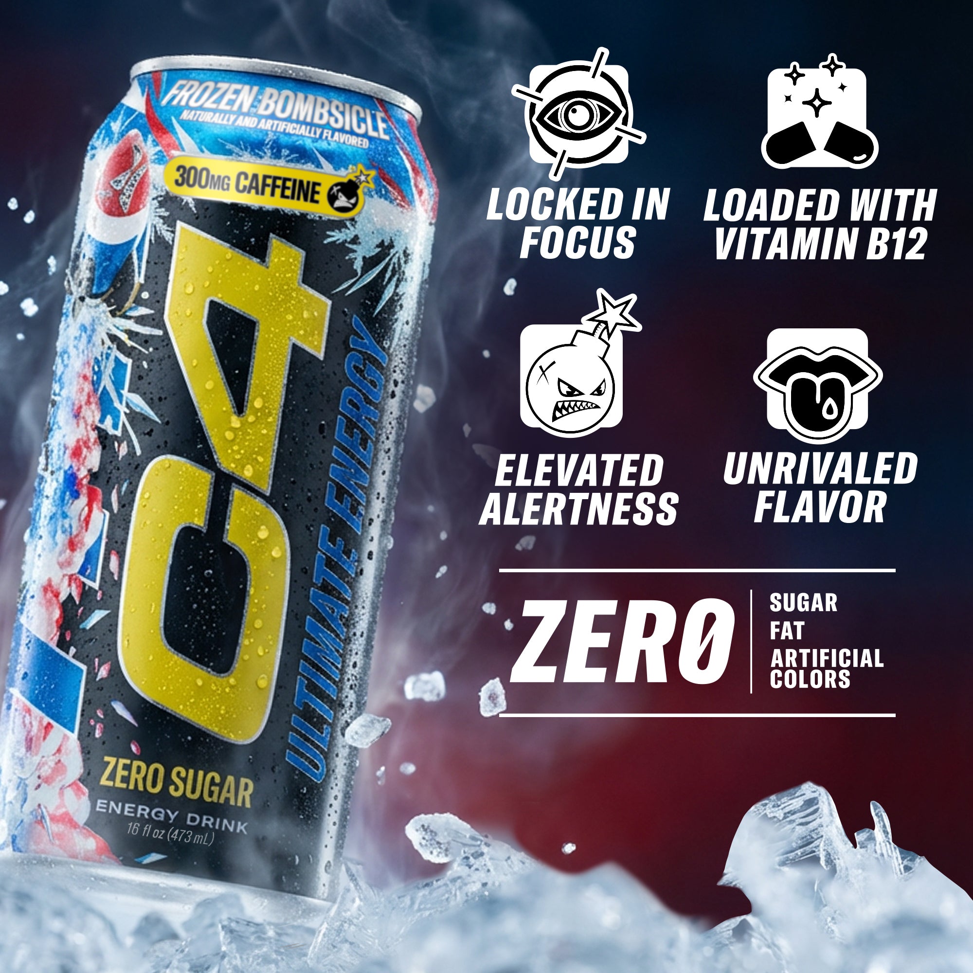 C4 Ultimate® Carbonated | Sugar Free Performance Energy 16oz (12