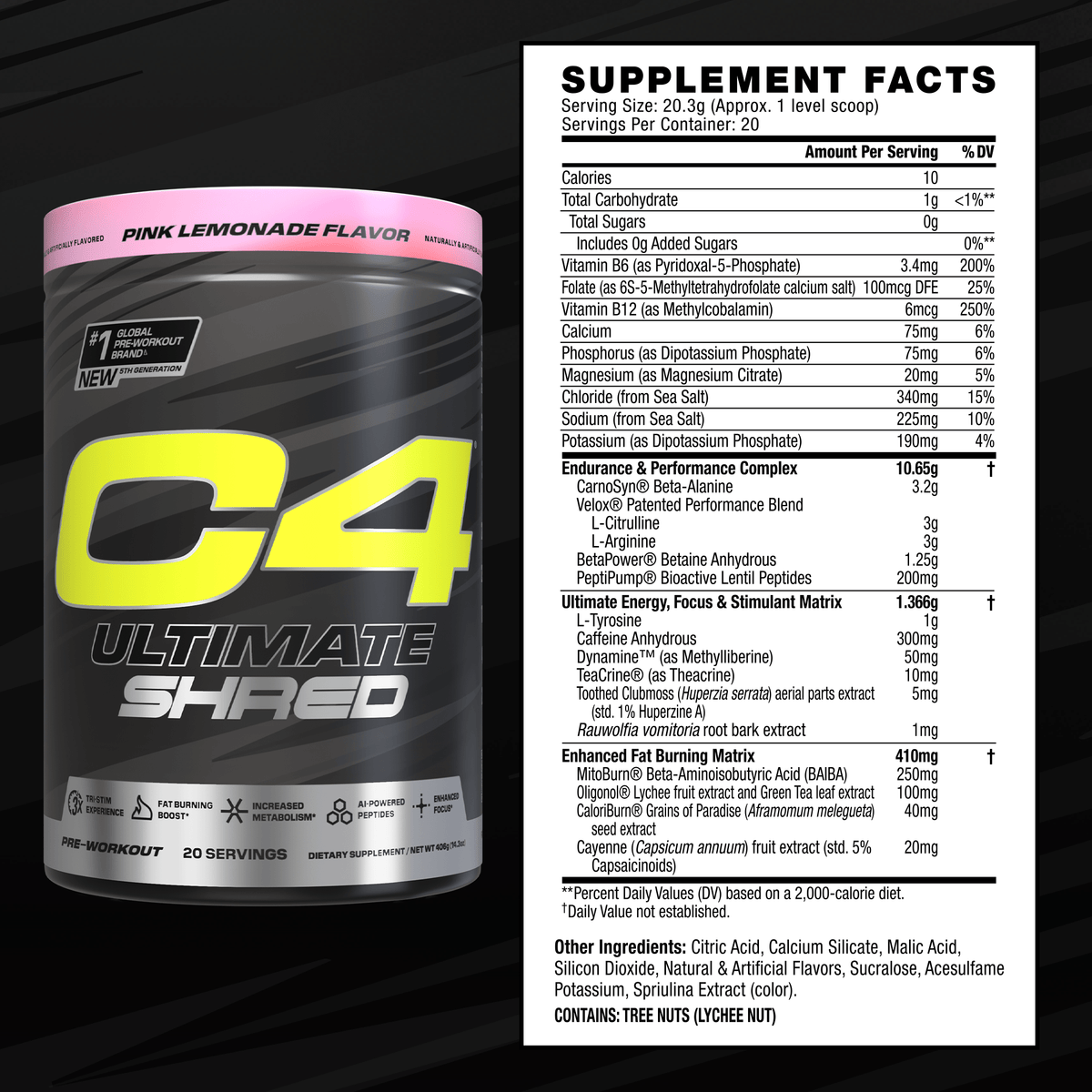 C4 Ultimate Shred Pre-Workout Powder – Cellucor