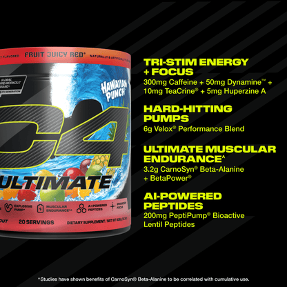 C4 Ultimate x Hawaiian Punch Pre Workout Powder