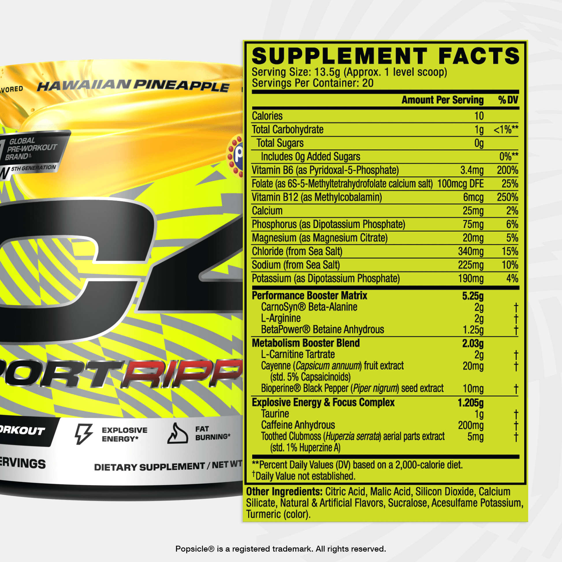 C4 Sport® Ripped x Popsicle Pre Workout Powder View 2