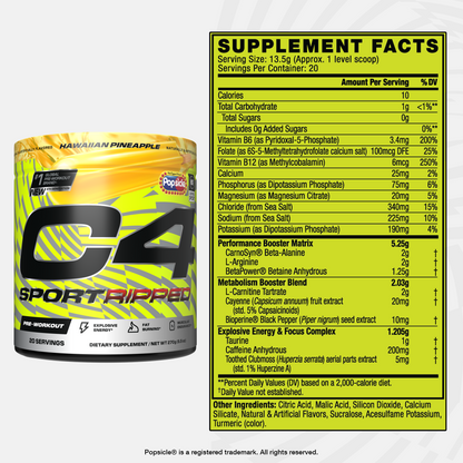 C4 Sport Ripped™ x Popsicle Pre-Workout