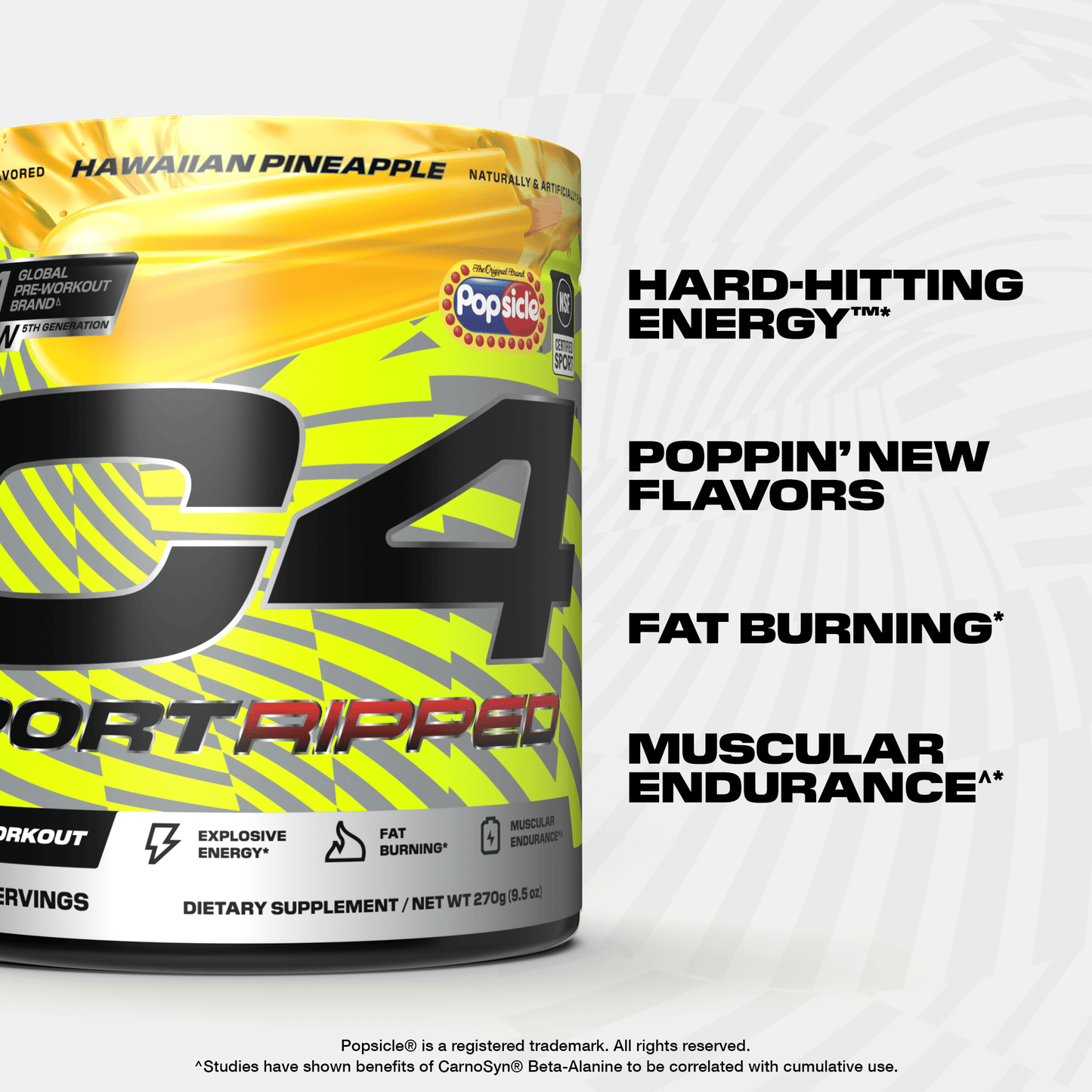 C4 Sport Ripped™ x Popsicle Pre Workout Powder