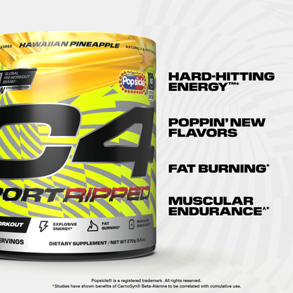 C4 Sport Ripped™ x Popsicle Pre Workout Powder