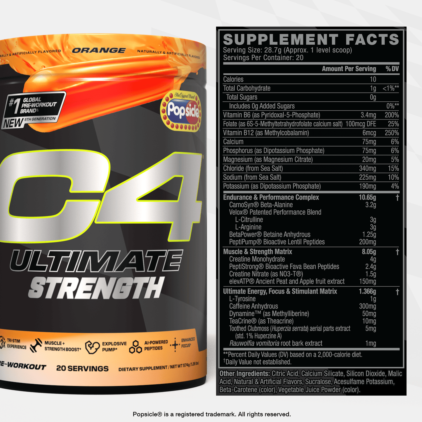 C4 Ultimate® Strength x Popsicle Pre Workout Powder