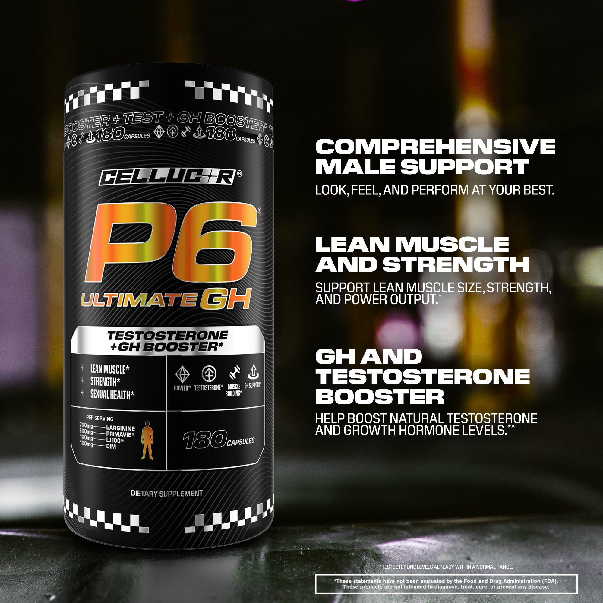 Cellucor® P6 Ultimate GH Testosterone Booster