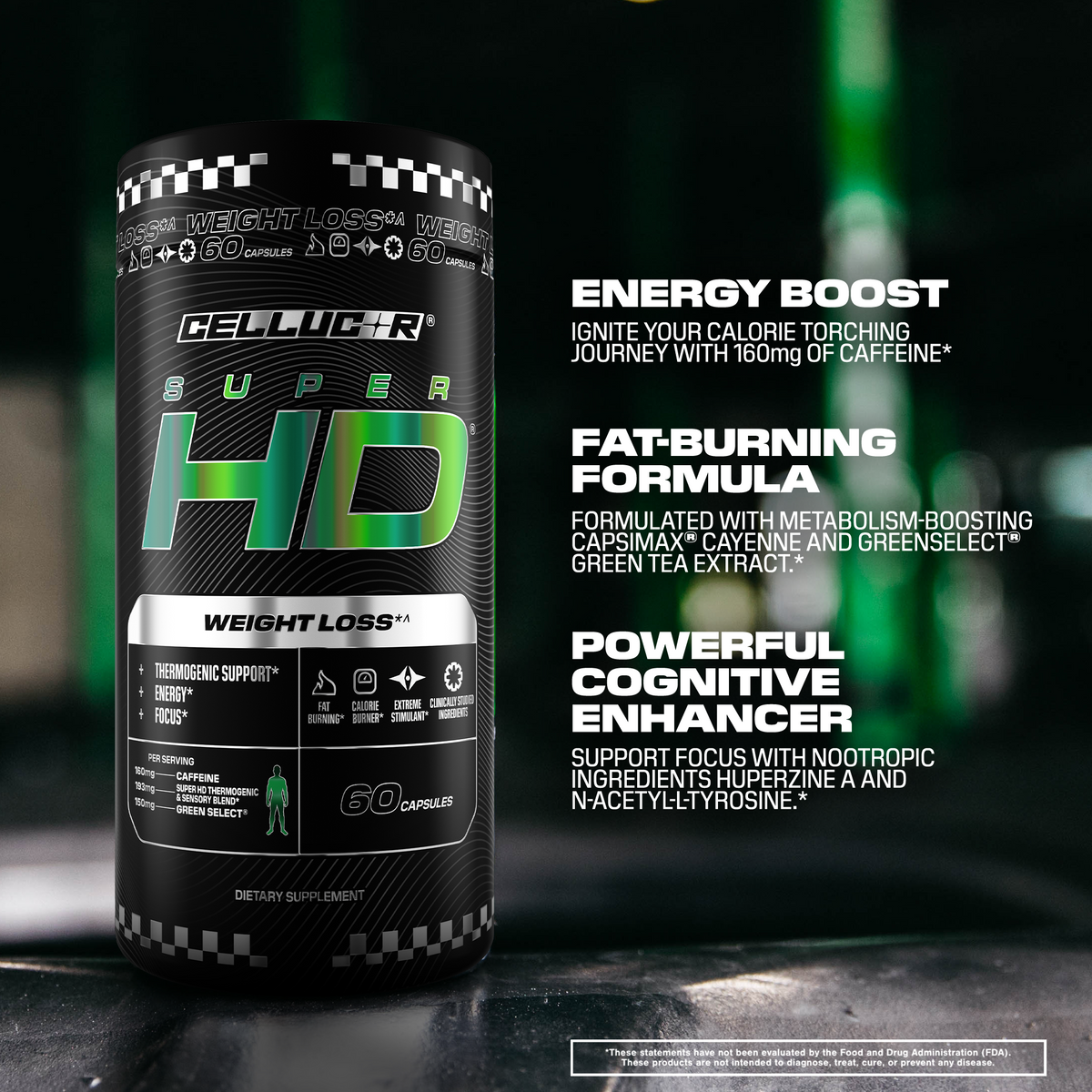 Cellucor® SuperHD Thermogenic Fat Burner, 60 Capsules