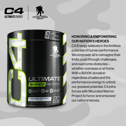 C4 Ultimate® Shred X Wounded Warrior Project® Pre Workout Powder