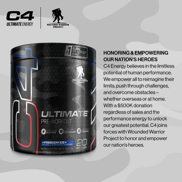 C4 Ultimate® X Wounded Warrior Project® Pre Workout Powder View 3