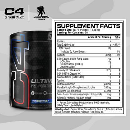 C4 Ultimate® X Wounded Warrior Project® Pre Workout Powder