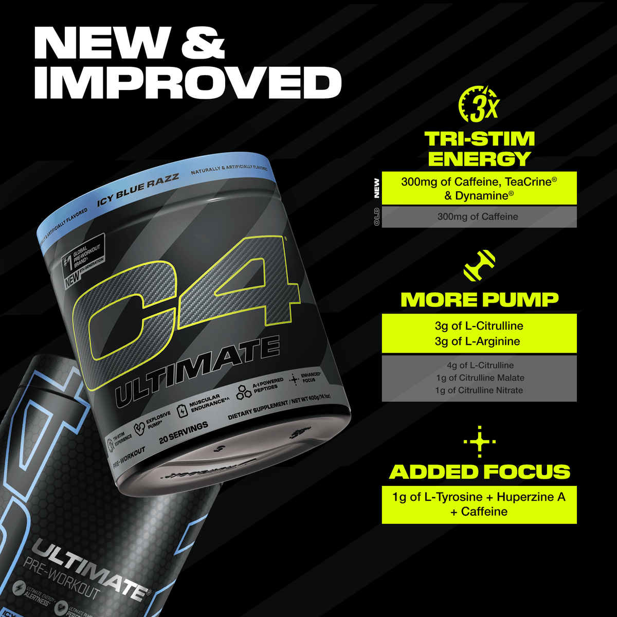 Cellucor C4 Ultimate Pre-Workout Powder - Cherry Limeade, 20 Servings