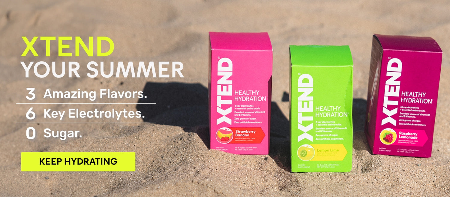 XTEND YOUR SUMMER 3 amazing flavors, 6 key electrolytes, 0 sugar, KEEP HYDRATING view image 3 of 3