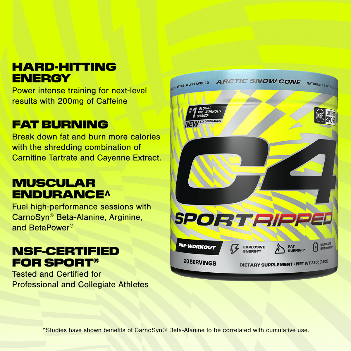 C4 Sport® Ripped Pre Workout Powder View 2