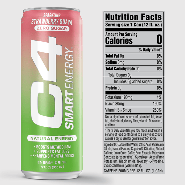 C4 SMART ENERGY® CARBONATED Nutrition Facts View 4