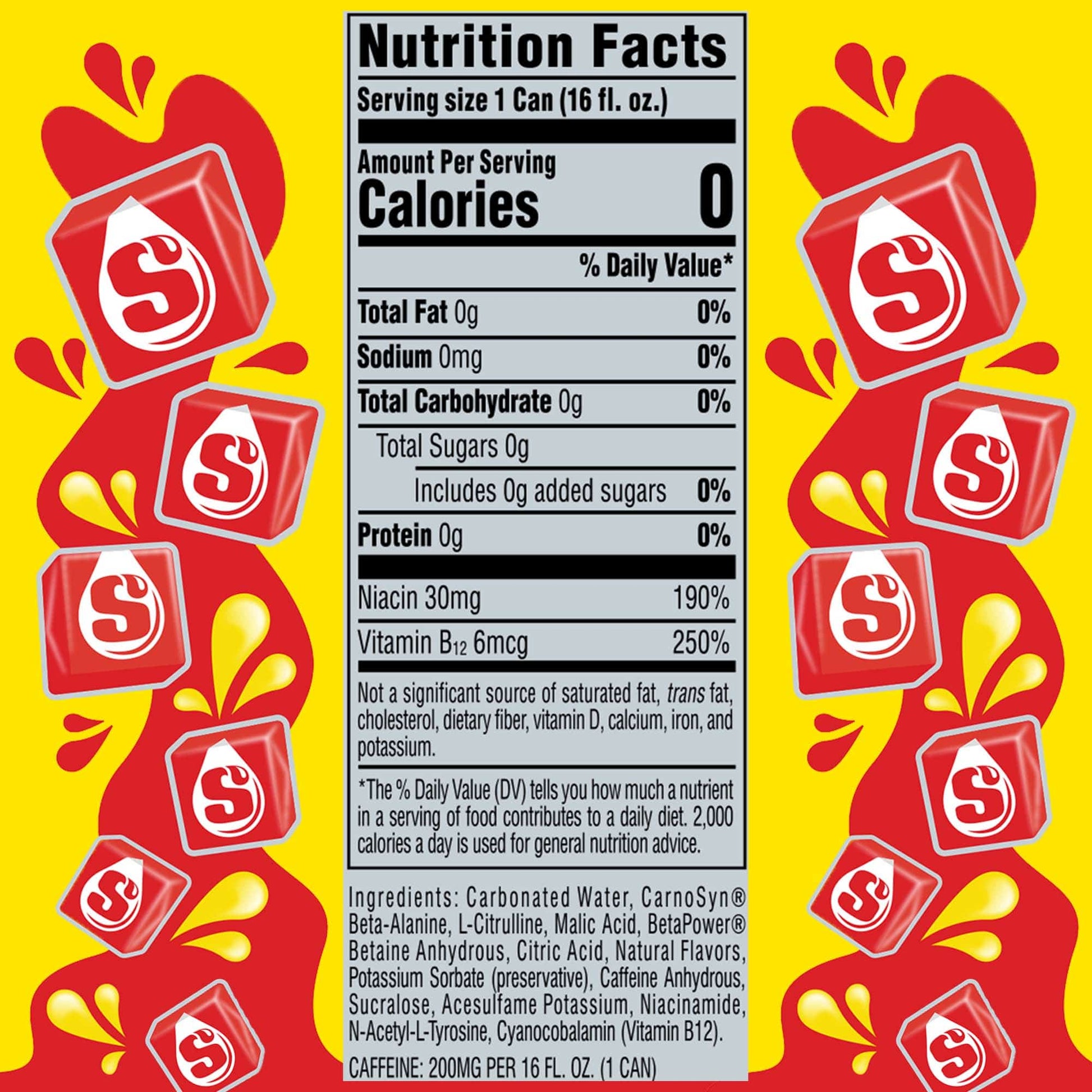 C4 ENERGY X STARBURST CANDY Nutrition Facts. View 7