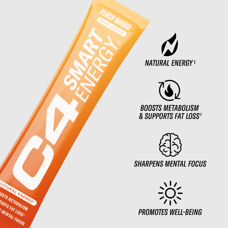 C4 Smart Energy Powder Stick Packs - Sugar Free Performance Fuel &  Nootropic Brain Booster, Coffee Substitute or Alternative