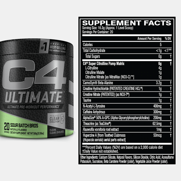 C4 Ultimate® Pre Workout Powder View 4