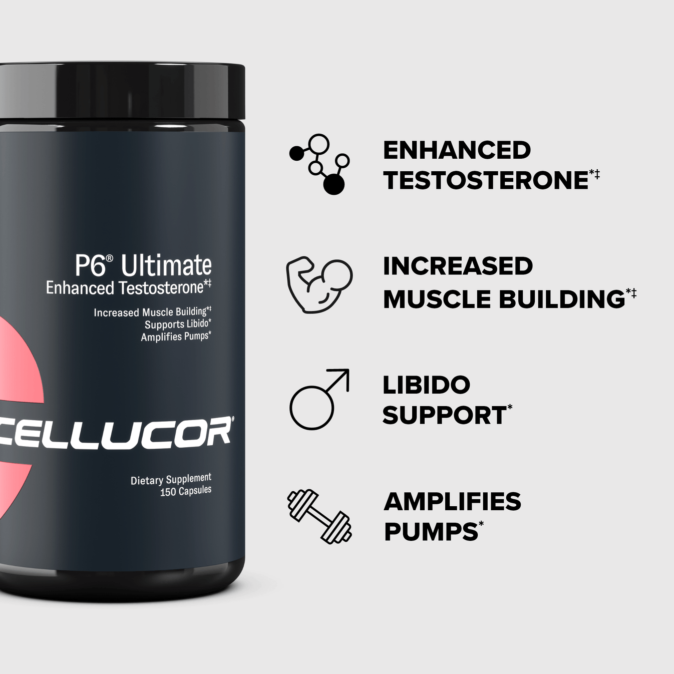 Cellucor® P6 Alpha Ultimate Testosterone Booster Cellucor