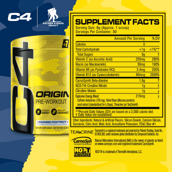 C4® Original X Wounded Warrior Project® Pre Workout Powder View 3