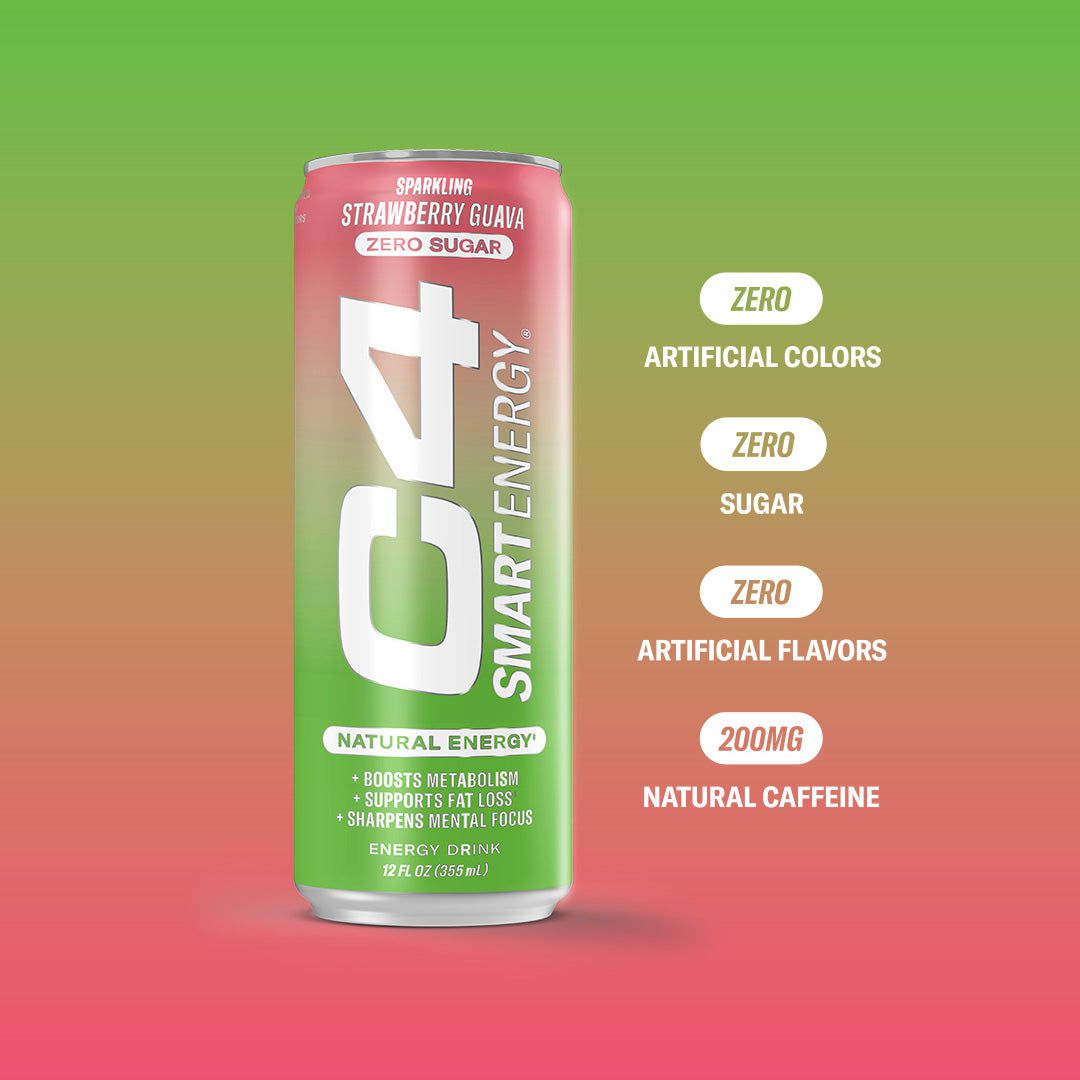 C4 Energy & Smart Energy Drinks Variety Pack, Sugar Free Pre Workout  Performance Drink With No Artificial Colors or Dyes, Zero Calorie, Coffee  Substitute or Alternative, 4 Flavor Variety 12 Pack Brain