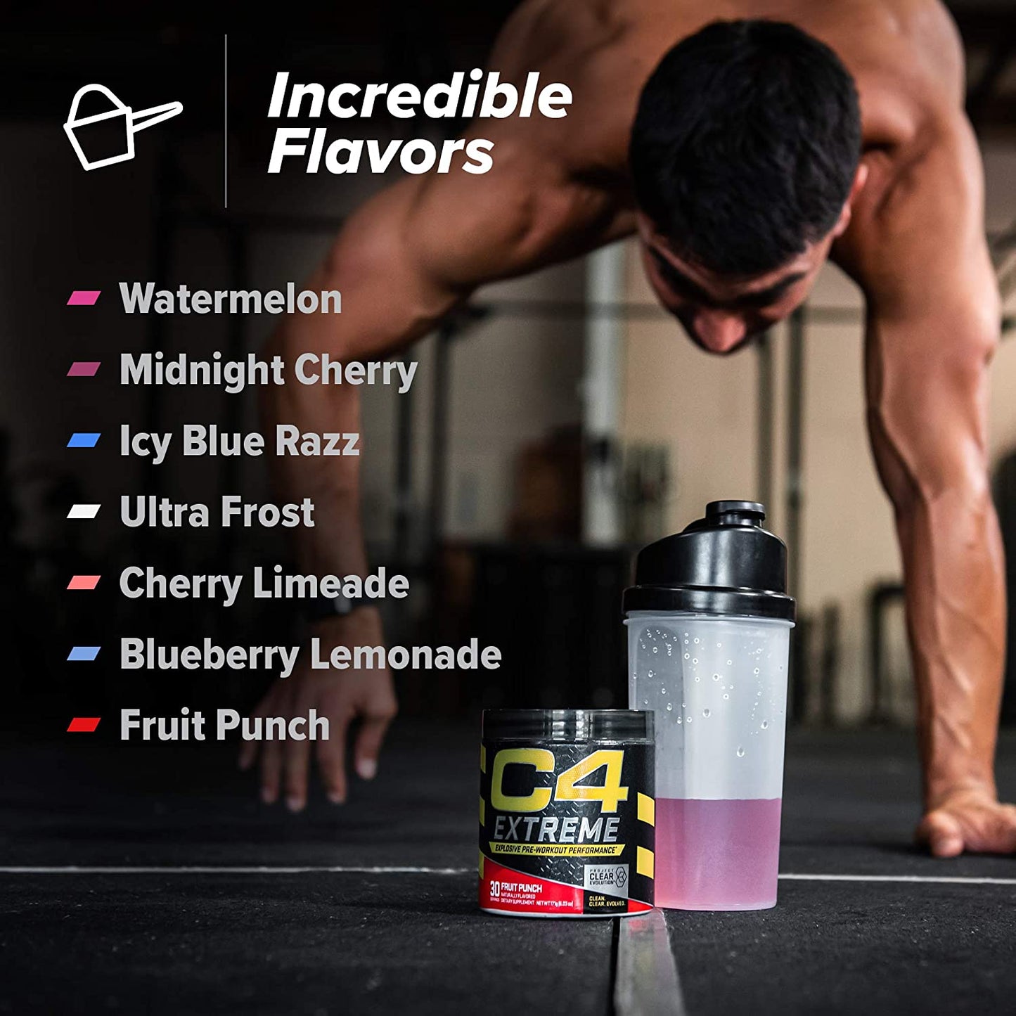 c4 extreme powder - zero sugar flavors