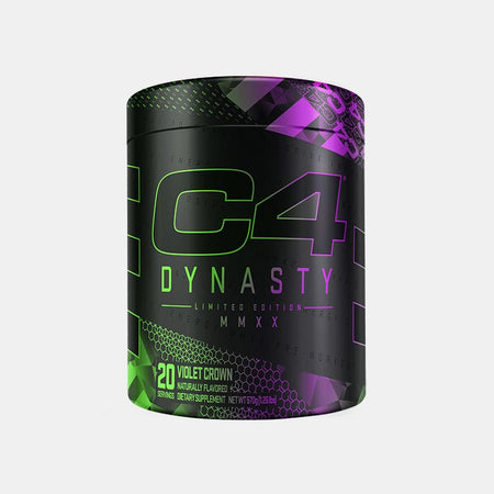 c4 dynasty mmx pre workout, violet crown, 20 servings